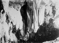 view M0015465: Incised representation of human faces in a Jamaican cave, prehistoric