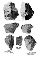 view M0015455: Heavy implements flaked in gneiss, mylonite and biotite granite, from Berie Sands, Valtos, Lewis