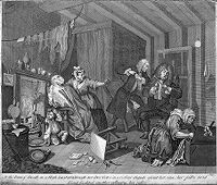 view M0015519: "The Harlot's Progress", plate V, Hogarth
