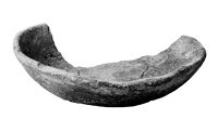 view M0015476: Two views of a small neolithic B saucer-like vessel from Iver, Buckinghamshire