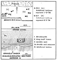 view M0015480: Detailed plan and section of Neolithic B occupation site at Iver, Buckinghamshire