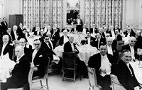 view M0015792: Guests at a dinner to celebrate the fiftieth anniversary of the British Journal of Tuberculosis and Diseases of the Chest, 1956