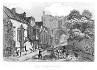 view M0016163: View of Canterbury showing the Green Court Gate