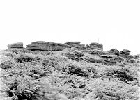 view M0016018: Weathered granite rock-outcrop on Dartmoor, Devon