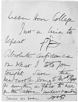 view M0016215EA: Letter-card from Sir Victor Horsley to Sir Stephen Paget, undated