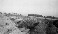 view M0015981: Water Hall gravel pit near Hertford, October 1956