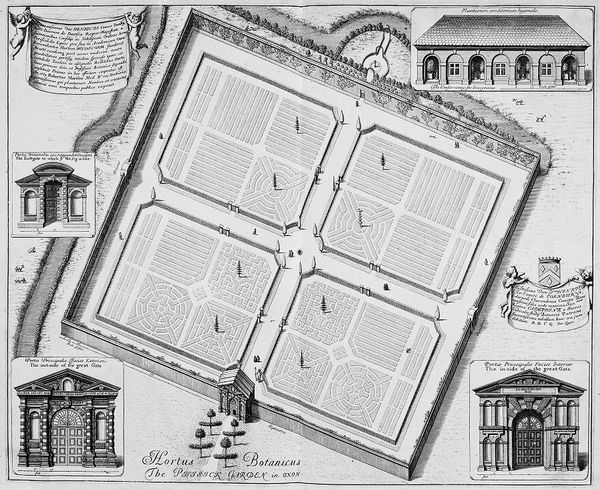 M0016059: The Botanical Gardens, Oxford, 1675