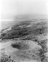 view M0016019: Rock-basin in sandstone, Craigmaddie Moor, Stirlingshire
