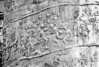 view M0016168: Section of Trajan's Column showing the treatment of the wounded