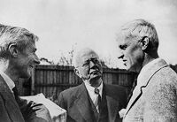 view M0016241: Photograph of Sir Charles Sherrington, Edgar Douglas Adrian and Alexander Forbes