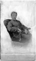 view M0016183: Photograph of Timothy Richards Lewis (1841-1886) seated in an arm chair / M0016184: Portrait of James McNabb Cuningham (1829-1905)