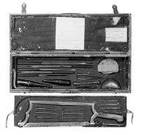 view M0016157: Case of French amputation instruments, 18th century
