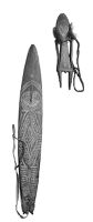 view M0016053: Two Gope boards (Kwoi), New Guinea