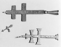 view M0016947: Illustration of Riddell's binocular microscope, 1853-1854