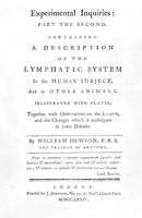 view M0016623: Hewson: <i>Experimental inquiries, part the second</i>, 1774: title page
