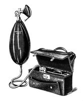 view M0016618: Illustration of Hewitt's improved apparatus for nitrous oxide and oxygen from 1897