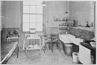 view M0017068: Examining room in the new Casualty Department  of the West London Hospital, 1907