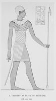 view M0017043: Illustration of Imhotep, the vizer and physician of King Zoser
