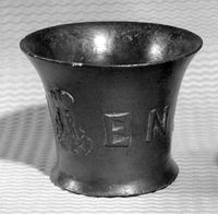 view M0017772EA: English bell metal mortar, 1665
