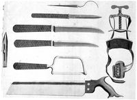 view M0018164: Amputation instruments used by a naval surgeon, 1942