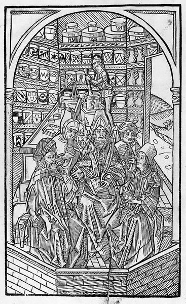 M0017900: Woodcut of an apothecary's shop, 1496
