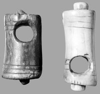 view M0017885: Two ivory amulets of ivory, Democratic Republic of the Congo
