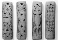 view M0017882: Wooden divination tablets, Mashona, Southern Zimbabwe