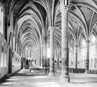 view M0018318: Interior of the Cistercian Abbey at Ourscamp