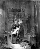 view M0018508: Operation on a patient's back, oil painting