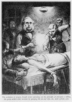 view M0018357: Imagined reconstruction of Joseph Lister operating, 1896