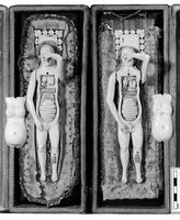 view M0018650EB: Anatomical figures in ivory; one female and one male