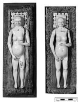 view M0018651EA: Anatomical figures in ivory; two females