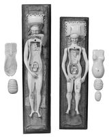 view M0018653EB: Anatomical figures in ivory; two pregnant females