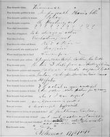 view M0019196: Character determining test filled in by Hugh Owen Thomas, 17 March 1878