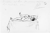 view M0019192: Illustration showing Thomas's test for disease of the hip for use with children