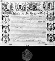 view M0019491: Joseph Lister's Patent of Barony granted by Queen Victoria