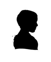 view M0019482: Ink silhouette of Joseph Lister's sister Jane, aged 8.