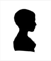 view M0019481: Ink silhouette of Joseph Lister's sister Mary, aged 8