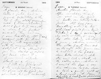 view M0019605: Two pages of a holiday diary written by Joseph Lister, 1894