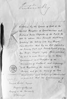 view M0019494EA: Joseph Lister's Commission as Professor of Clinical Surgery at the University of Edinburgh, signed by Queen Victoria, 1 September 1869
