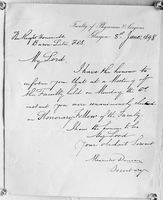 view M0019508: Announcement of the election of Joseph Lister as an honorary member of the Faculty of Physicians and Surgeons of Glasgow, 1898